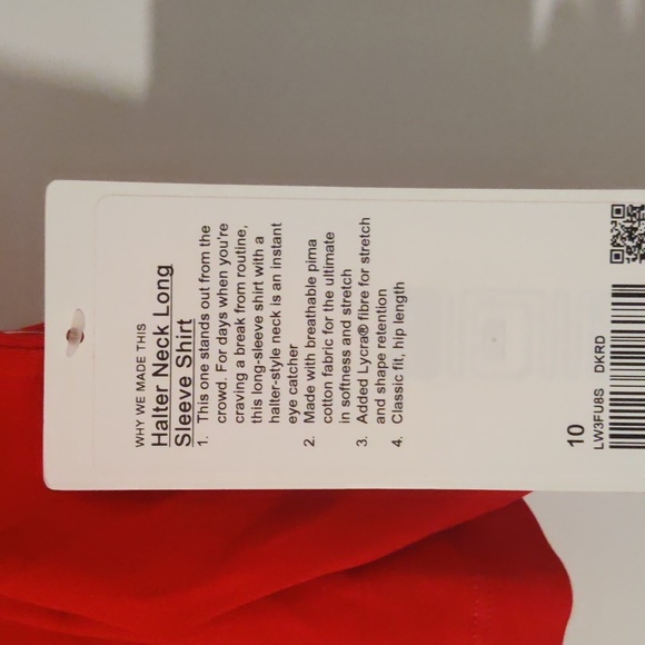 Halter neck long sleeve shirt - Picture 2 of 2